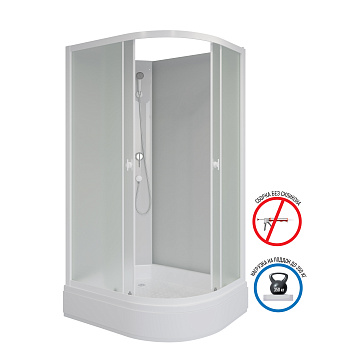 Душевая кабина Niagara Promo P90/70/26L/MT/BK 90х70 асимметричная без крыши ориентация левая Душевая кабина Niagara Promo P90/70/26L/MT/BK 90х70 асимметричная без крыши ориентация левая